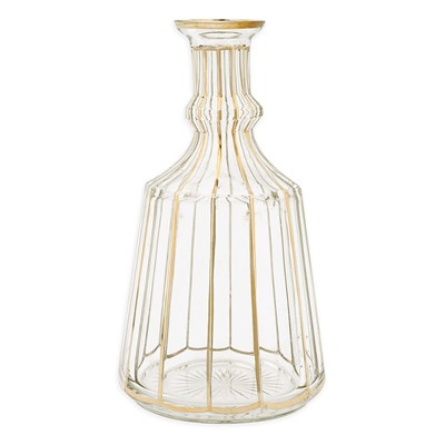 Lot 4 - An early 20th century gilded glass bottle with beaker.