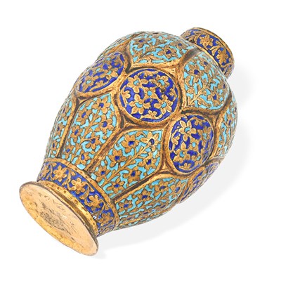 Lot 281 - A 19th century cold painted and gilded copper Urn