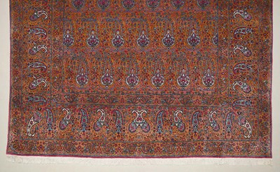 Lot 6 - Wool repeated boteh design  Qum carpet