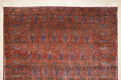 Lot 6 - Wool repeated boteh design  Qum carpet