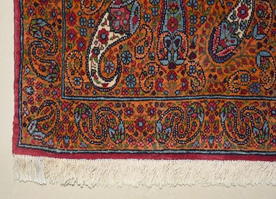 Lot 6 - Wool repeated boteh design  Qum carpet