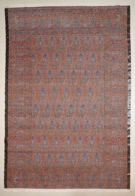 Lot 6 - Wool repeated boteh design  Qum carpet