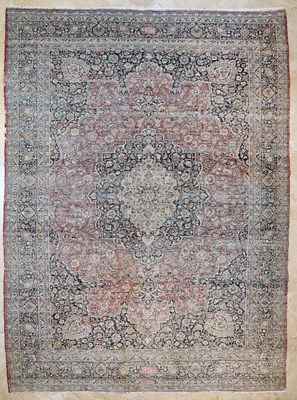 Lot 9 - Mid 20th Century double signed wool Mashad Carpet