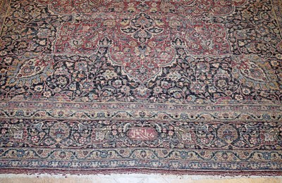 Lot 9 - Mid 20th Century double signed wool Mashad Carpet