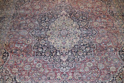 Lot 9 - Mid 20th Century double signed wool Mashad Carpet