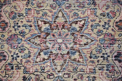 Lot 9 - Mid 20th Century double signed wool Mashad Carpet