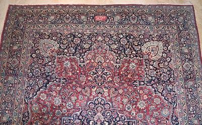 Lot 9 - Mid 20th Century double signed wool Mashad Carpet