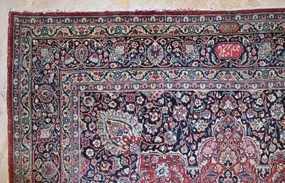 Lot 9 - Mid 20th Century double signed wool Mashad Carpet