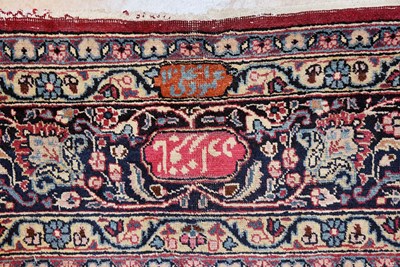 Lot 9 - Mid 20th Century double signed wool Mashad Carpet