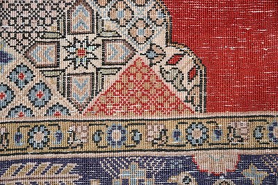 Lot 10 - Wool Qum carpet of geometrical and medallion design