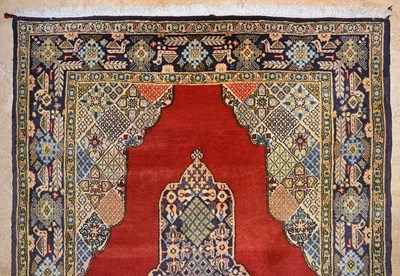 Lot 10 - Wool Qum carpet of geometrical and medallion design