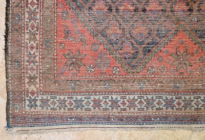 Lot 14 - Hamadan rug, classic repeating pattern on blue base 20th Century