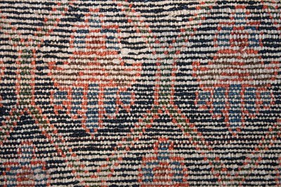 Lot 14 - Hamadan rug, classic repeating pattern on blue base 20th Century