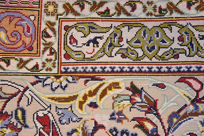 Lot 18 - Silk Isfahan carpet of floral designs