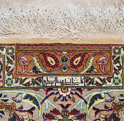 Lot 18 - Silk Isfahan carpet of floral designs