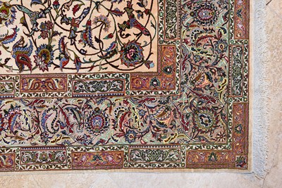 Lot 18 - Silk Isfahan carpet of floral designs