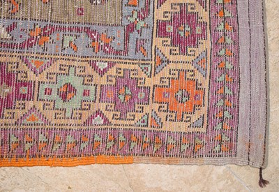 Lot 22 - Early 20th Century Turkish multi prayer design carpet wool on wool with purple, green and beige color