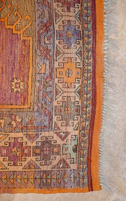 Lot 22 - Early 20th Century Turkish multi prayer design carpet wool on wool with purple, green and beige color
