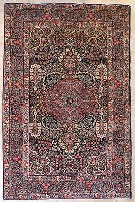 Lot 48 - Early 20th Century wool on cotton pair of Thousand Flowers Kerman carpet