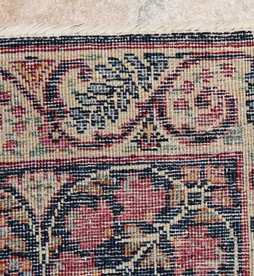 Lot 48 - Early 20th Century wool on cotton pair of Thousand Flowers Kerman carpet