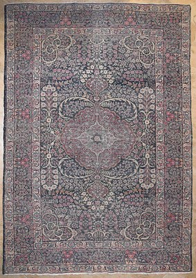 Lot 48 - Early 20th Century wool on cotton pair of Thousand Flowers Kerman carpet
