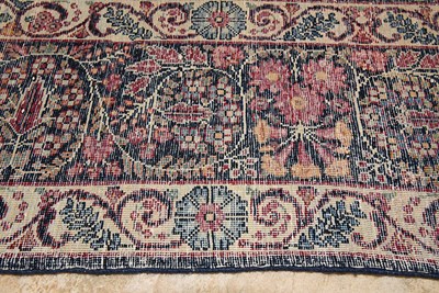 Lot 48 - Early 20th Century wool on cotton pair of Thousand Flowers Kerman carpet