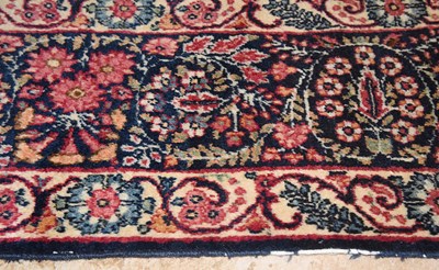 Lot 48 - Early 20th Century wool on cotton pair of Thousand Flowers Kerman carpet