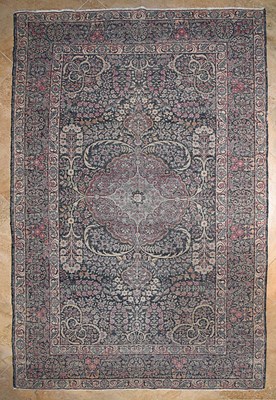 Lot 48 - Early 20th Century wool on cotton pair of Thousand Flowers Kerman carpet