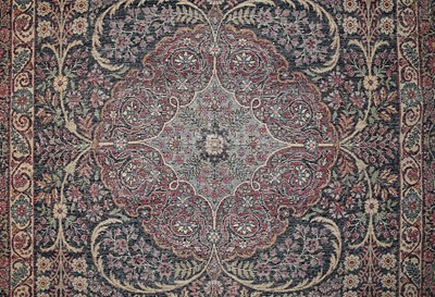 Lot 48 - Early 20th Century wool on cotton pair of Thousand Flowers Kerman carpet