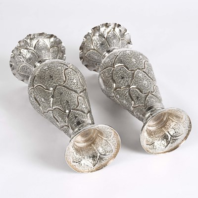 Lot 10 - Kashmiri (India) silver vases.