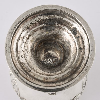 Lot 12 - British sterling silver large salt or pepper shaker.