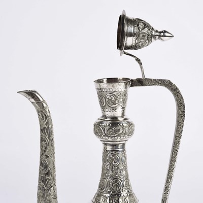 Lot 15 - Indian sterling silver ewer.