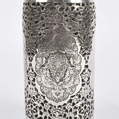 Lot 29 - Isfahan silver bottle case.