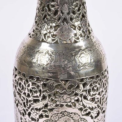 Lot 29 - Isfahan silver bottle case.