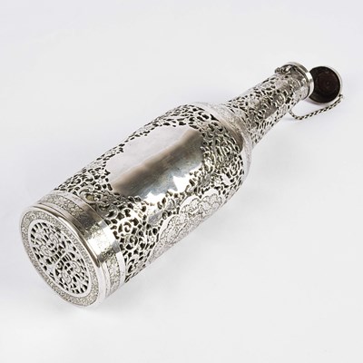 Lot 29 - Isfahan silver bottle case.