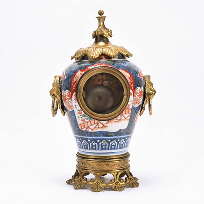 Lot 2 - Late 19th century Imari porcelain and bronze clock