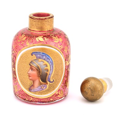 Lot 3 - Mid 20th century Bohemian Overlay Glass Perfume Bottle