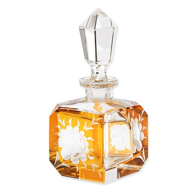 Lot 11 - Group of 4 European glass perfume bottles