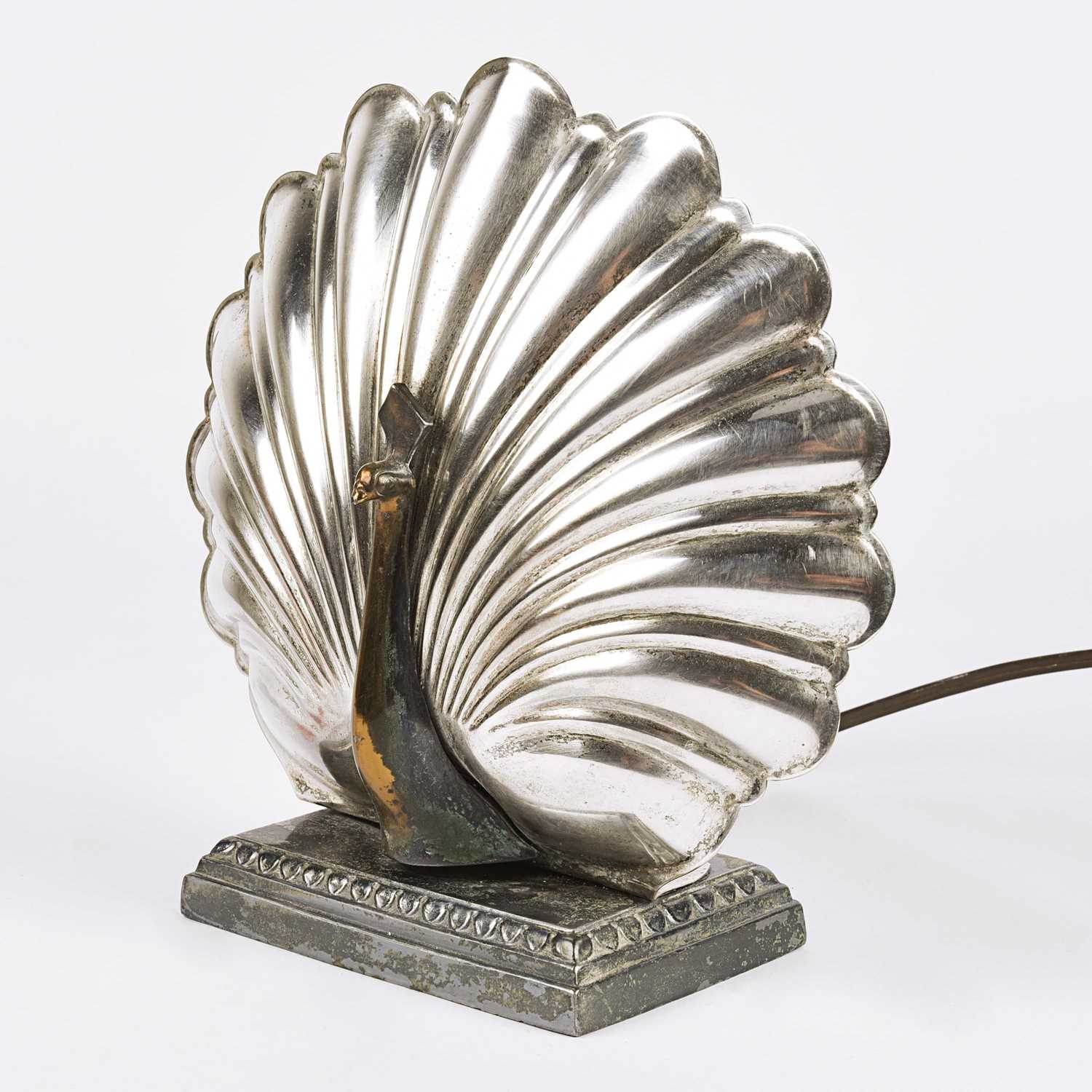 Lot 22 - Mid 20th century European silver plated table lamp