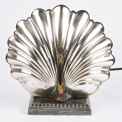 Lot 22 - Mid 20th century European silver plated table lamp