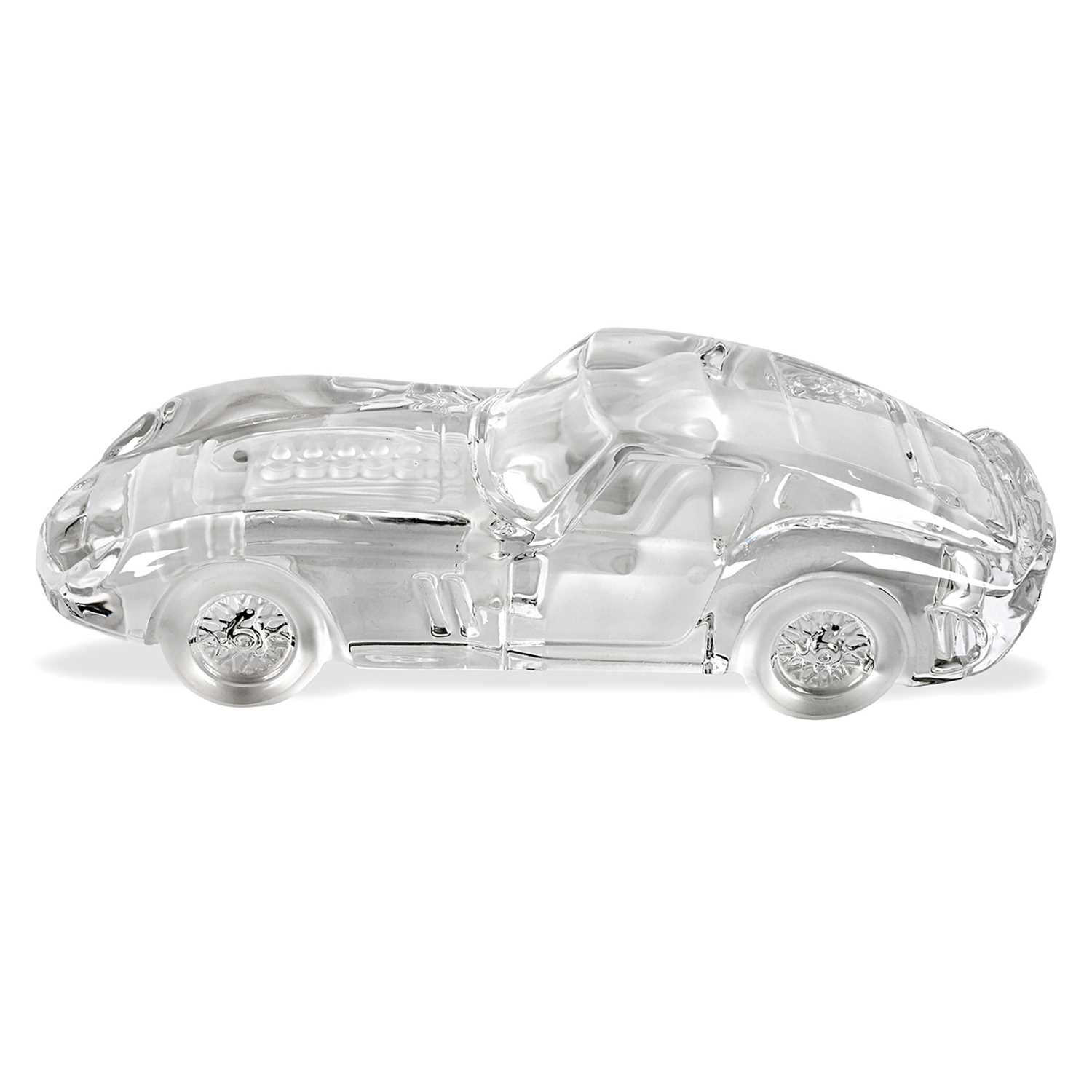 Lot 21 - A crystal glass figure of a Ferrari. Daum France.