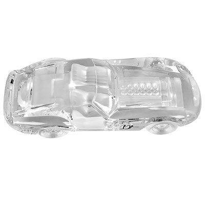Lot 21 - A crystal glass figure of a Ferrari. Daum France.