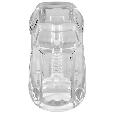 Lot 21 - A crystal glass figure of a Ferrari. Daum France.