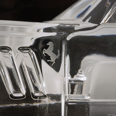 Lot 21 - A crystal glass figure of a Ferrari. Daum France.