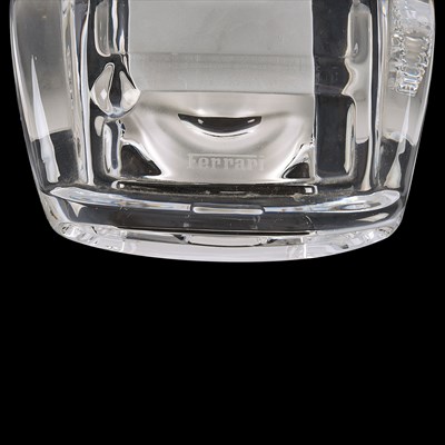 Lot 21 - A crystal glass figure of a Ferrari. Daum France.