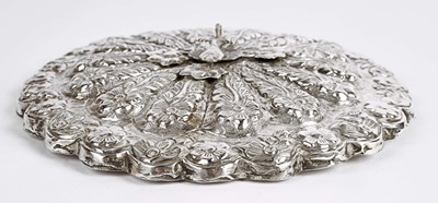 Lot 66 - 19th century ornate silver decorative mirror