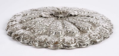 Lot 66 - 19th century ornate silver decorative mirror