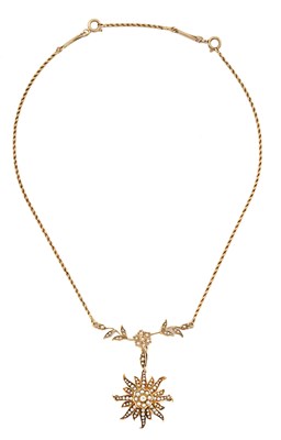 Lot 74 - Victorian late 19th century European 14k gold necklace