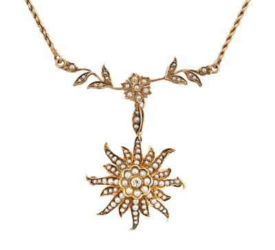 Lot 74 - Victorian late 19th century European 14k gold necklace