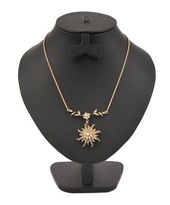 Lot 74 - Victorian late 19th century European 14k gold necklace